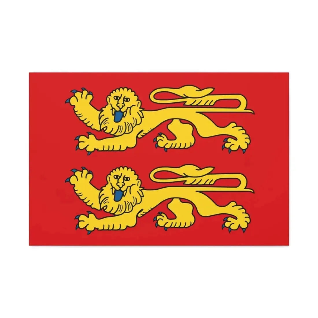 Flag of Normandy France 2 - Canvas Wall Art 36" x 24" 1.25" - The Sticker Space