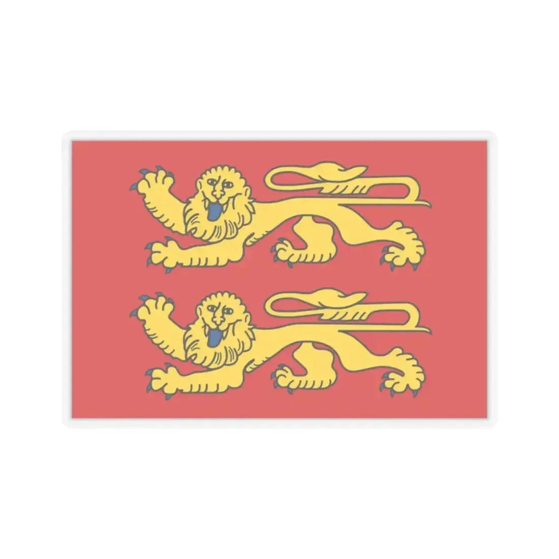 Flag of Normandy France 2 - STICKER Vinyl Kiss-Cut Decal 2 Inch Transparent - The Sticker Space