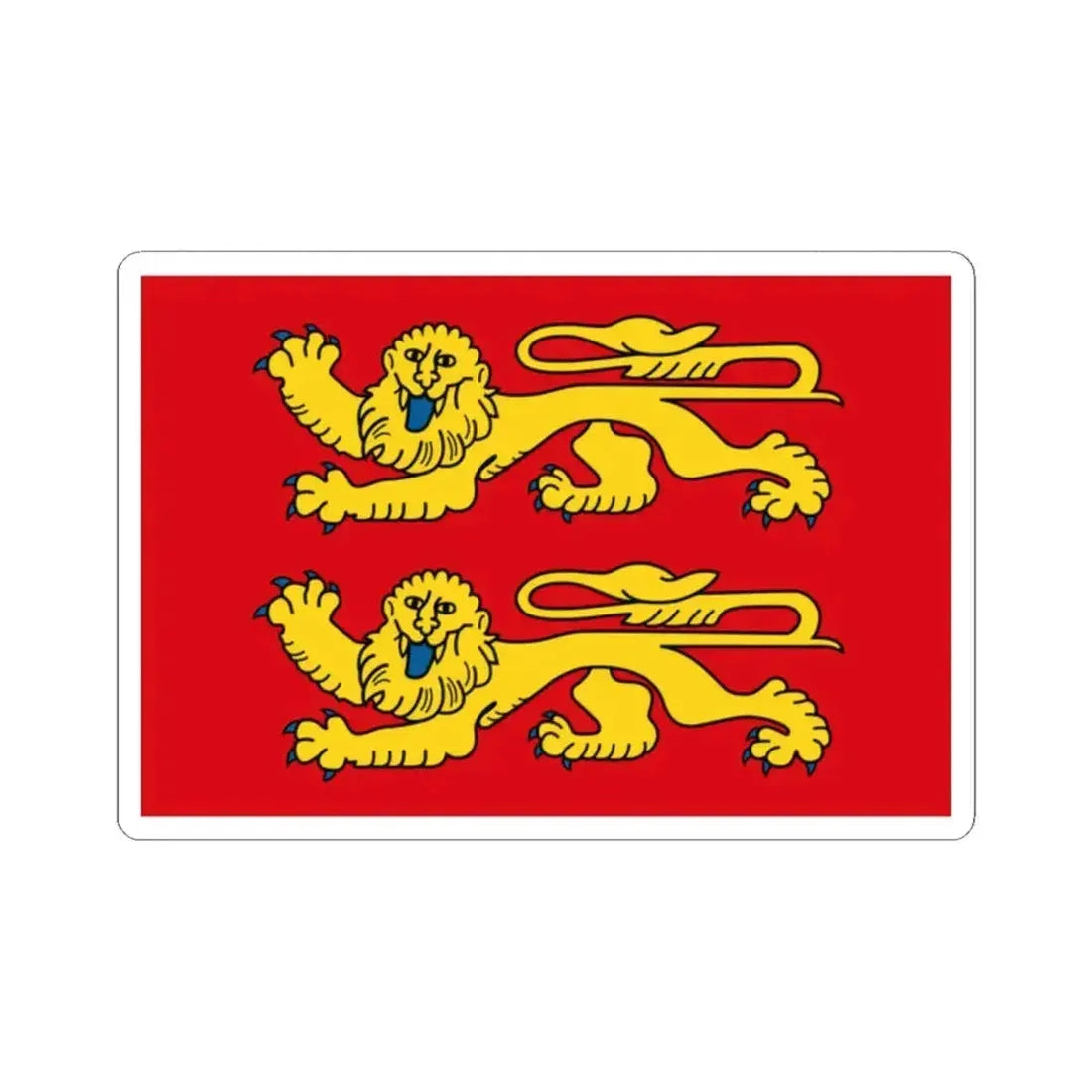 Flag of Normandy France 2 - STICKER Vinyl Kiss-Cut Decal 2 Inch White - The Sticker Space