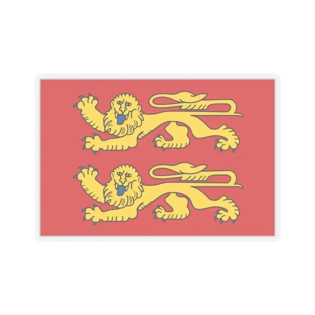 Flag of Normandy France 2 - STICKER Vinyl Kiss-Cut Decal 4 Inch Transparent - The Sticker Space