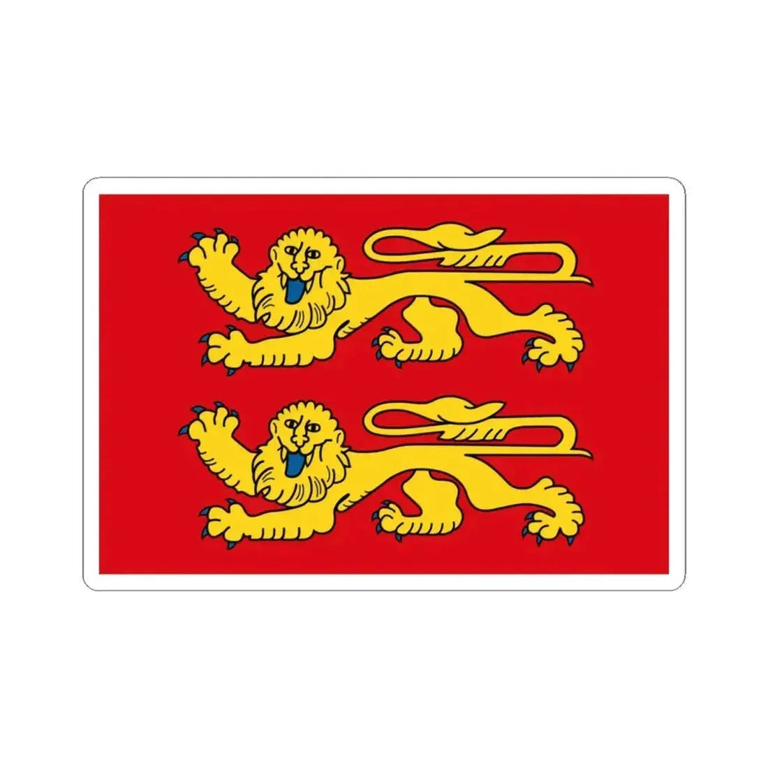 Flag of Normandy France 2 - STICKER Vinyl Kiss-Cut Decal 4 Inch White - The Sticker Space