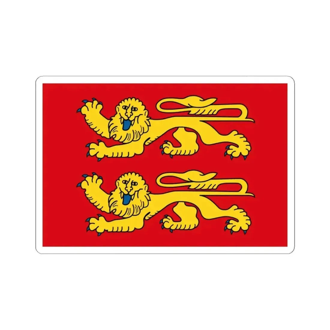 Flag of Normandy France 2 - STICKER Vinyl Kiss-Cut Decal 6 Inch White - The Sticker Space