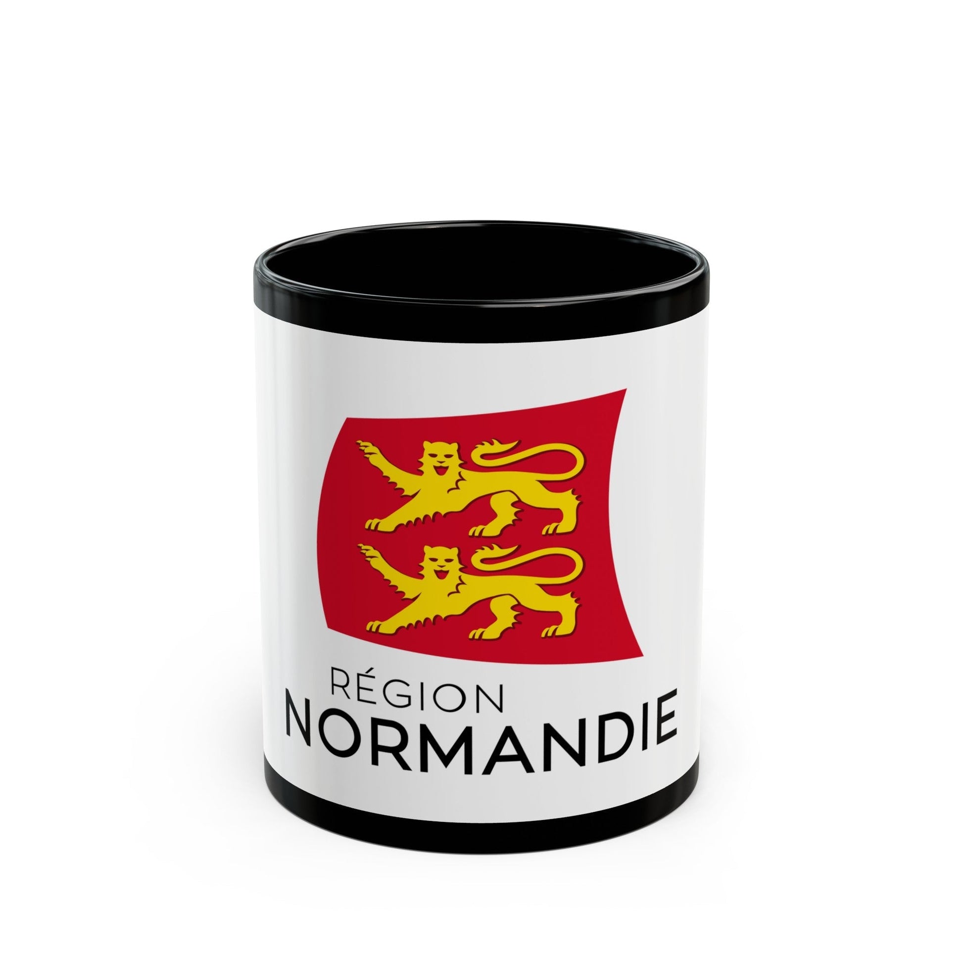 Flag of Normandy France - Black Coffee Mug-11oz-The Sticker Space