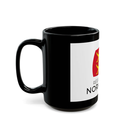 Flag of Normandy France - Black Coffee Mug-The Sticker Space