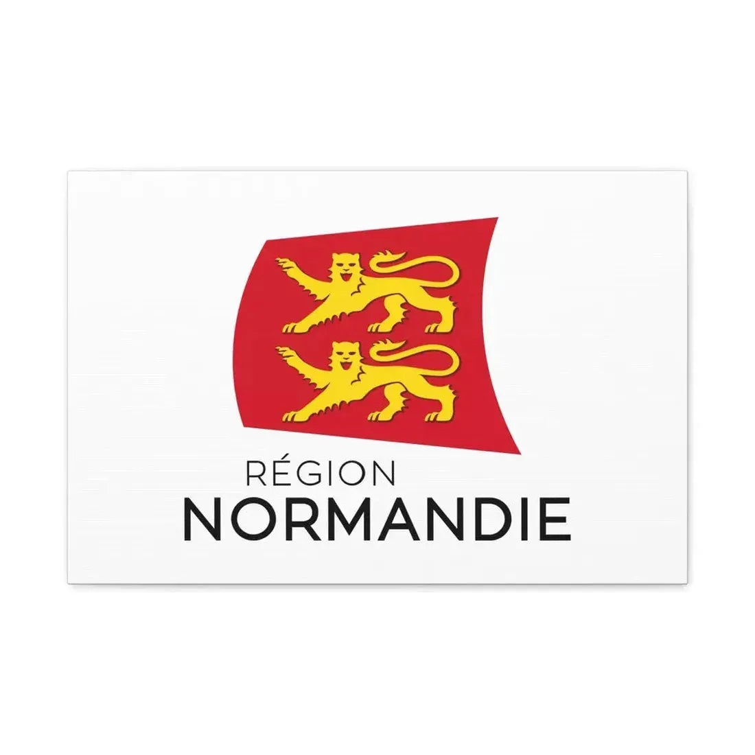 Flag of Normandy France - Canvas Wall Art 24″ x 16″ 1.25" - The Sticker Space