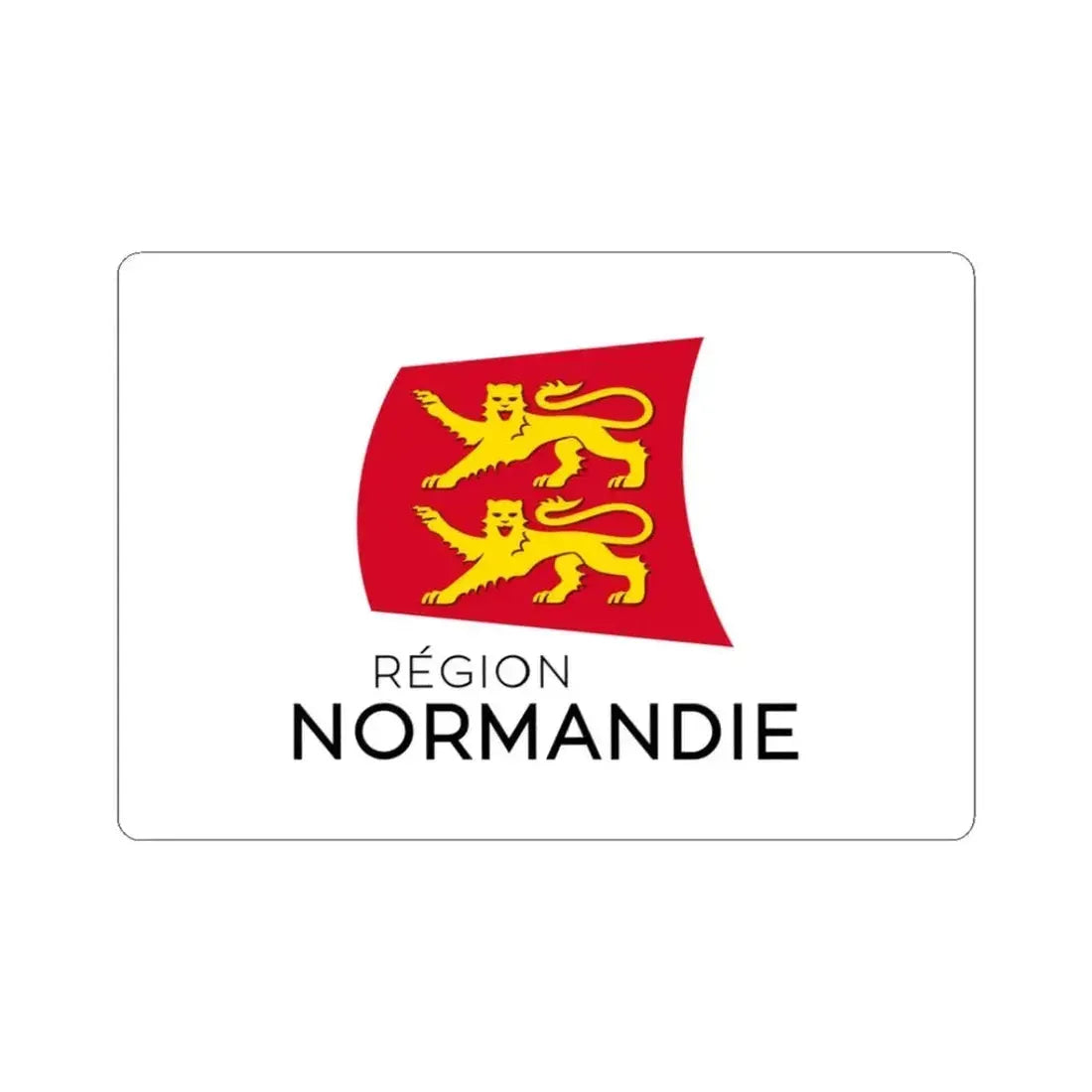 Flag of Normandy France - STICKER Vinyl Kiss-Cut Decal 3 Inch White - The Sticker Space