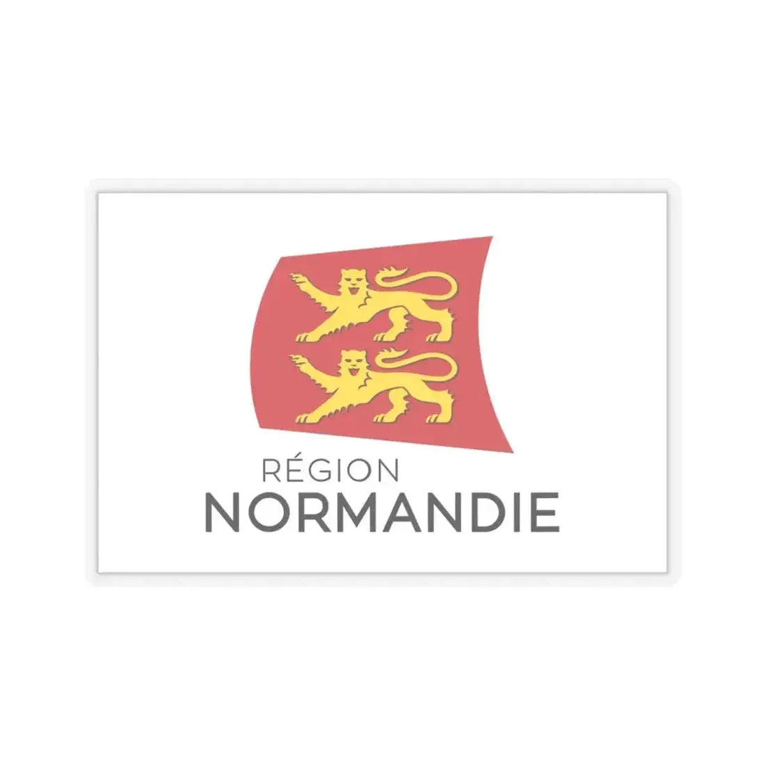 Flag of Normandy France - STICKER Vinyl Kiss-Cut Decal 4 Inch Transparent - The Sticker Space