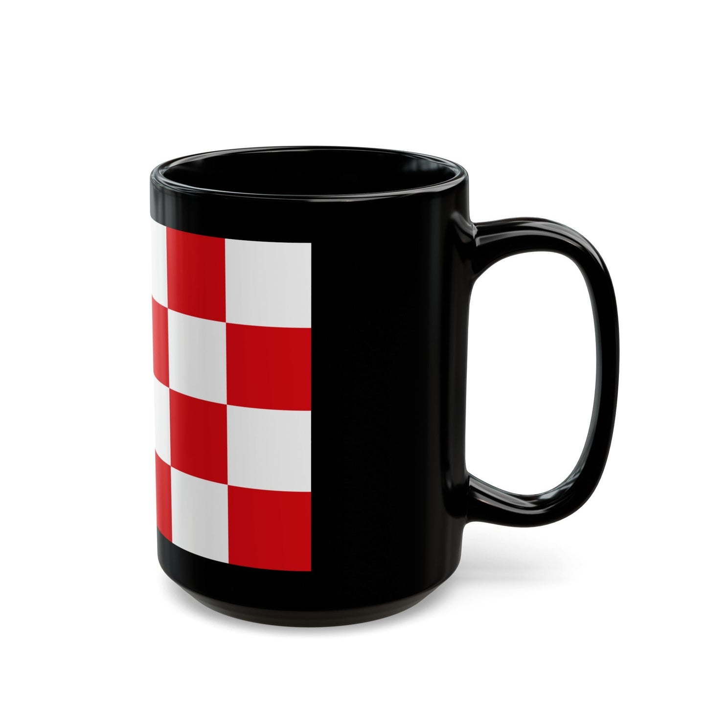 Flag of North Brabant Netherlands - Black Coffee Mug-The Sticker Space