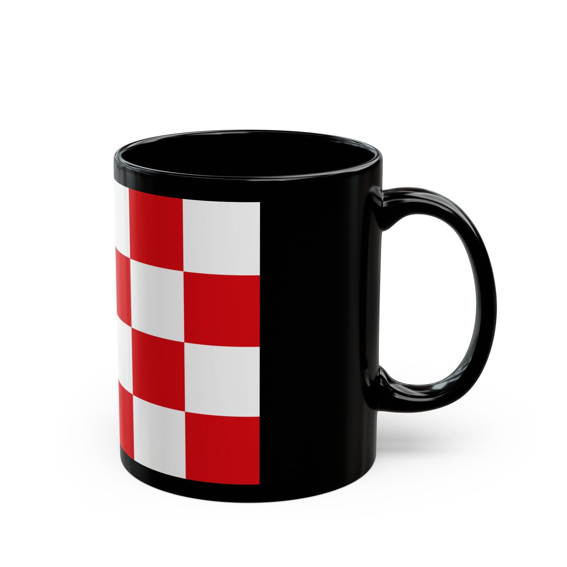 Flag of North Brabant Netherlands - Black Coffee Mug-The Sticker Space