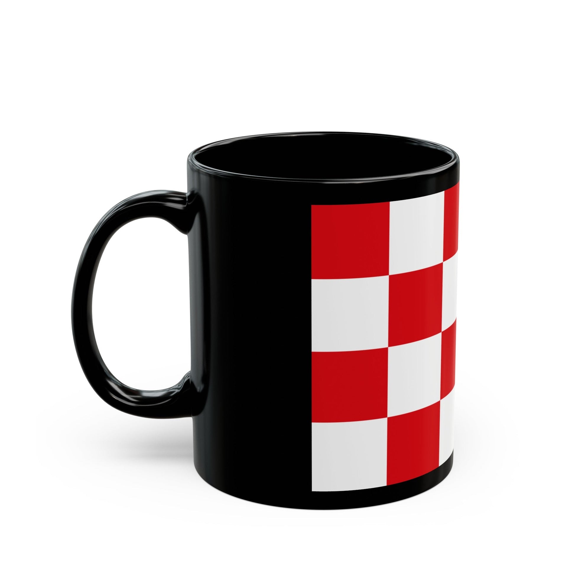 Flag of North Brabant Netherlands - Black Coffee Mug-The Sticker Space