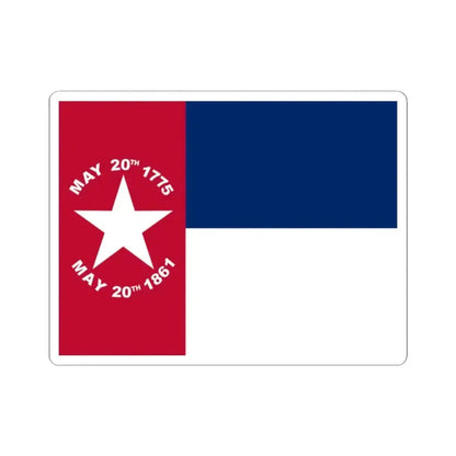 Flag of North Carolina 1861-1865 (United States) STICKER Vinyl Kiss-Cut Decal 2 Inch White - The Sticker Space