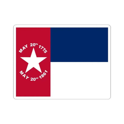 Flag of North Carolina 1861-1865 (United States) STICKER Vinyl Kiss-Cut Decal 4 Inch White - The Sticker Space