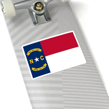 Flag of North Carolina 3-2 (United States) STICKER Vinyl Kiss-Cut Decal - The Sticker Space