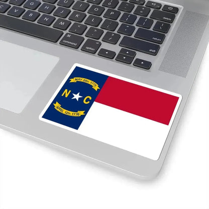 Flag of North Carolina (United States) STICKER Vinyl Kiss-Cut Decal - The Sticker Space