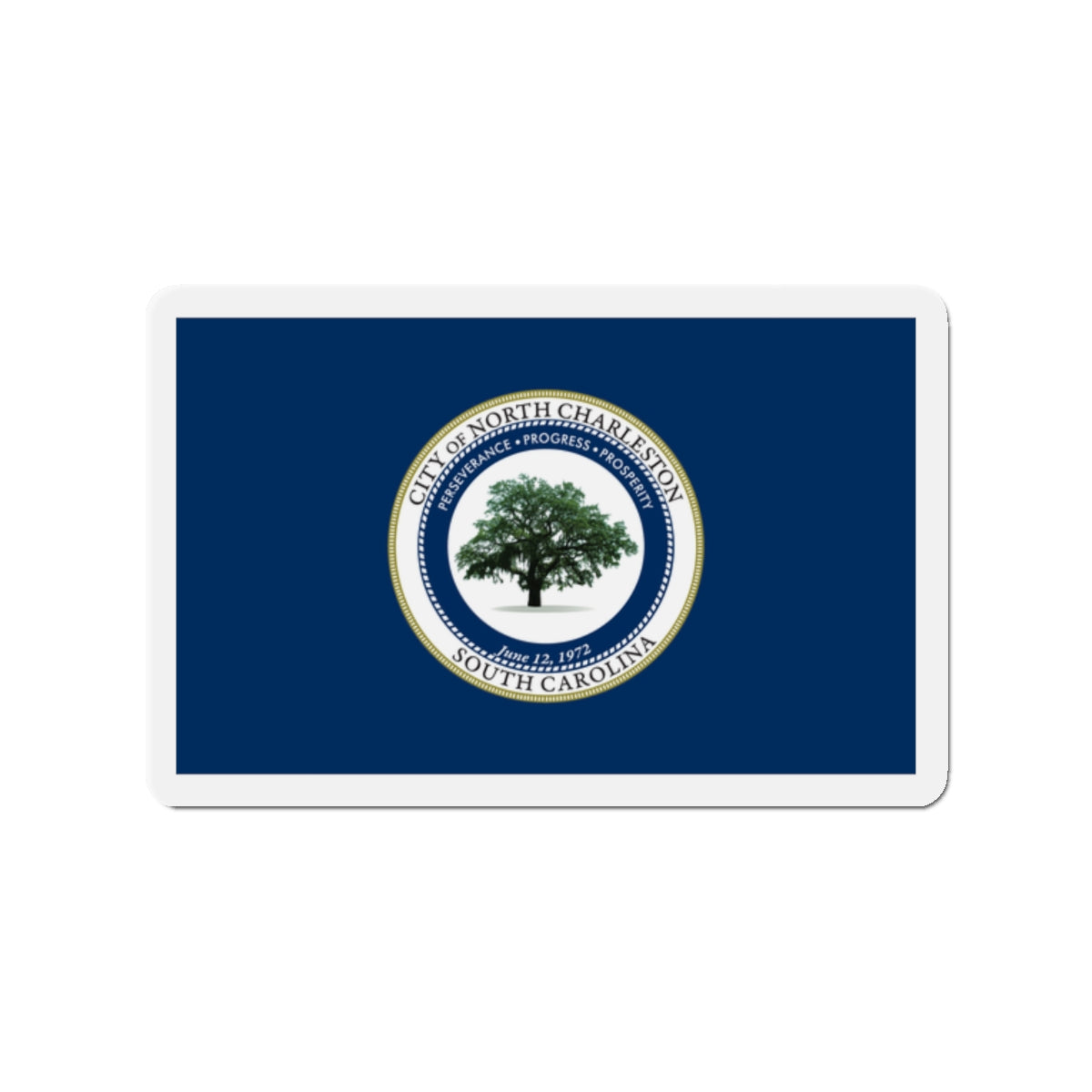 Flag of North Charleston South Carolina - Die-Cut Magnet-2" x 2"-The Sticker Space