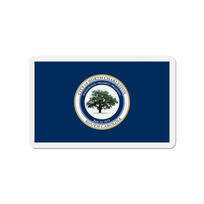 Flag of North Charleston South Carolina - Die-Cut Magnet-3" x 3"-The Sticker Space