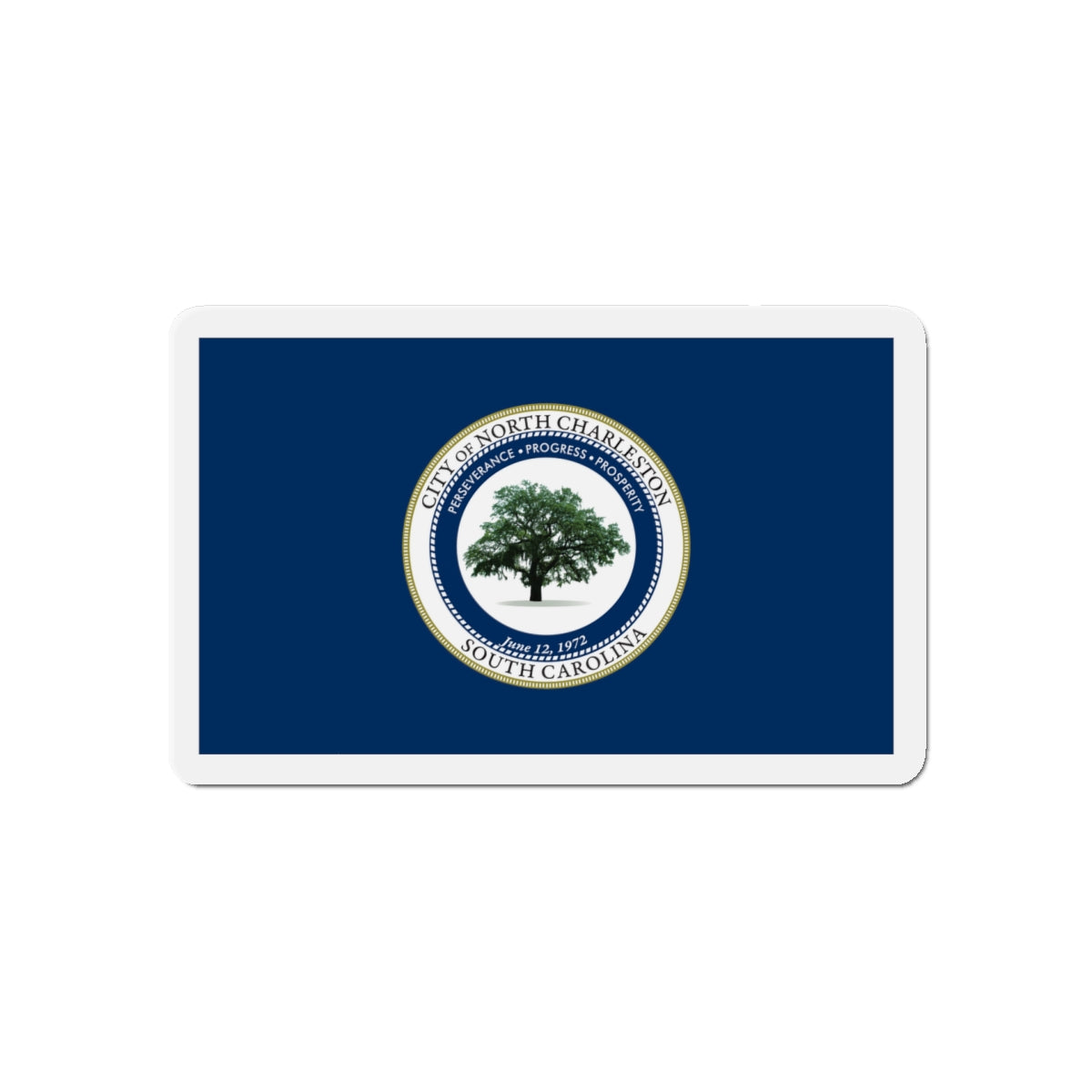 Flag of North Charleston South Carolina - Die-Cut Magnet-5" x 5"-The Sticker Space