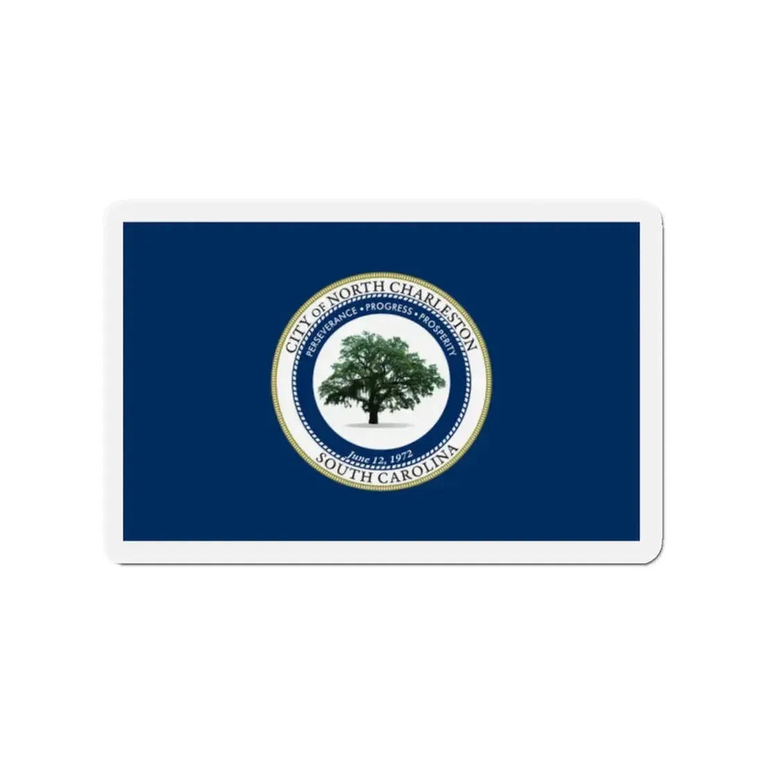 Flag of North Charleston South Carolina - Refrigerator Magnet 2 Inch - The Sticker Space
