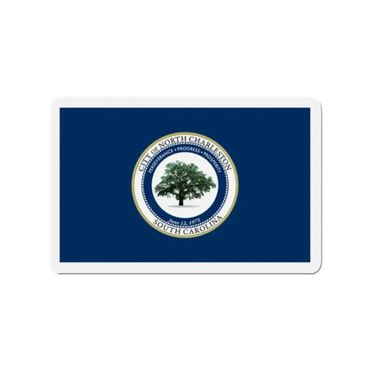 Flag of North Charleston South Carolina - Refrigerator Magnet 2 Inch - The Sticker Space