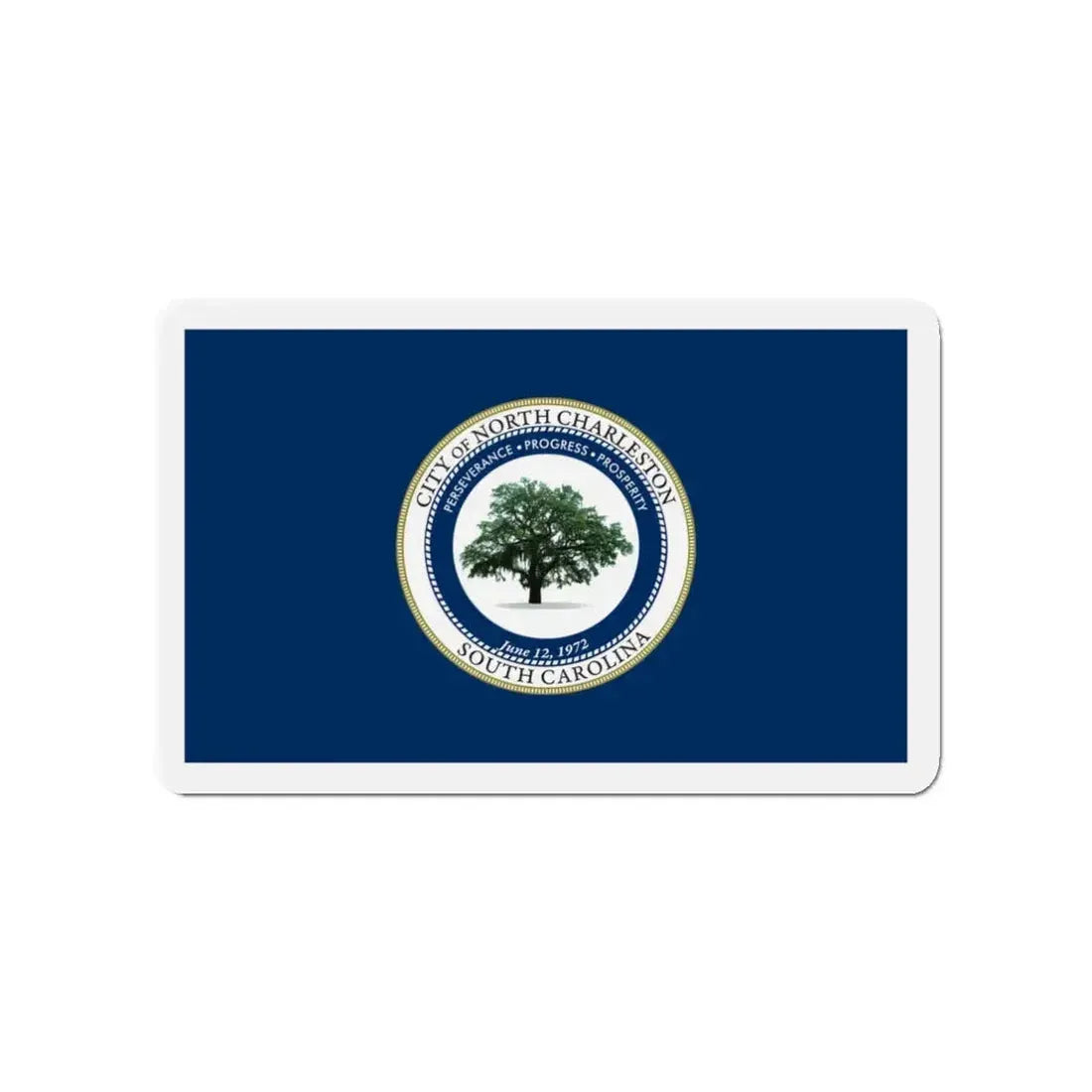 Flag of North Charleston South Carolina - Refrigerator Magnet 3 Inch - The Sticker Space