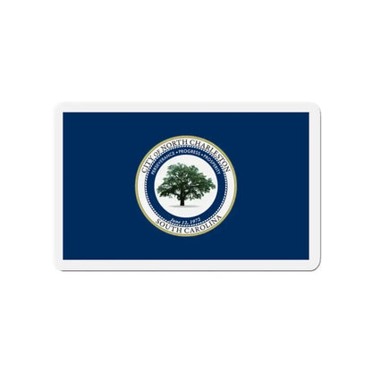 Flag of North Charleston South Carolina - Refrigerator Magnet 3 Inch - The Sticker Space