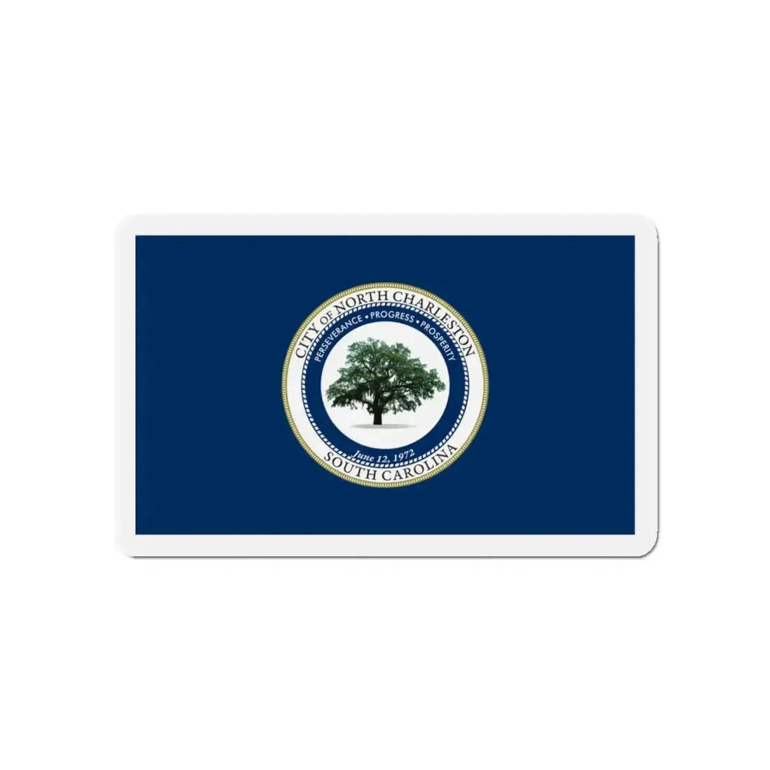 Flag of North Charleston South Carolina - Refrigerator Magnet 4 Inch - The Sticker Space