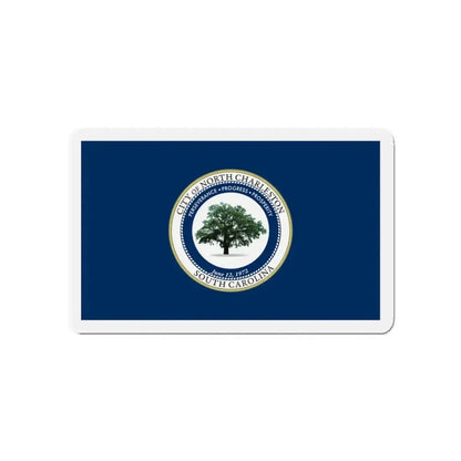 Flag of North Charleston South Carolina - Refrigerator Magnet 4 Inch - The Sticker Space