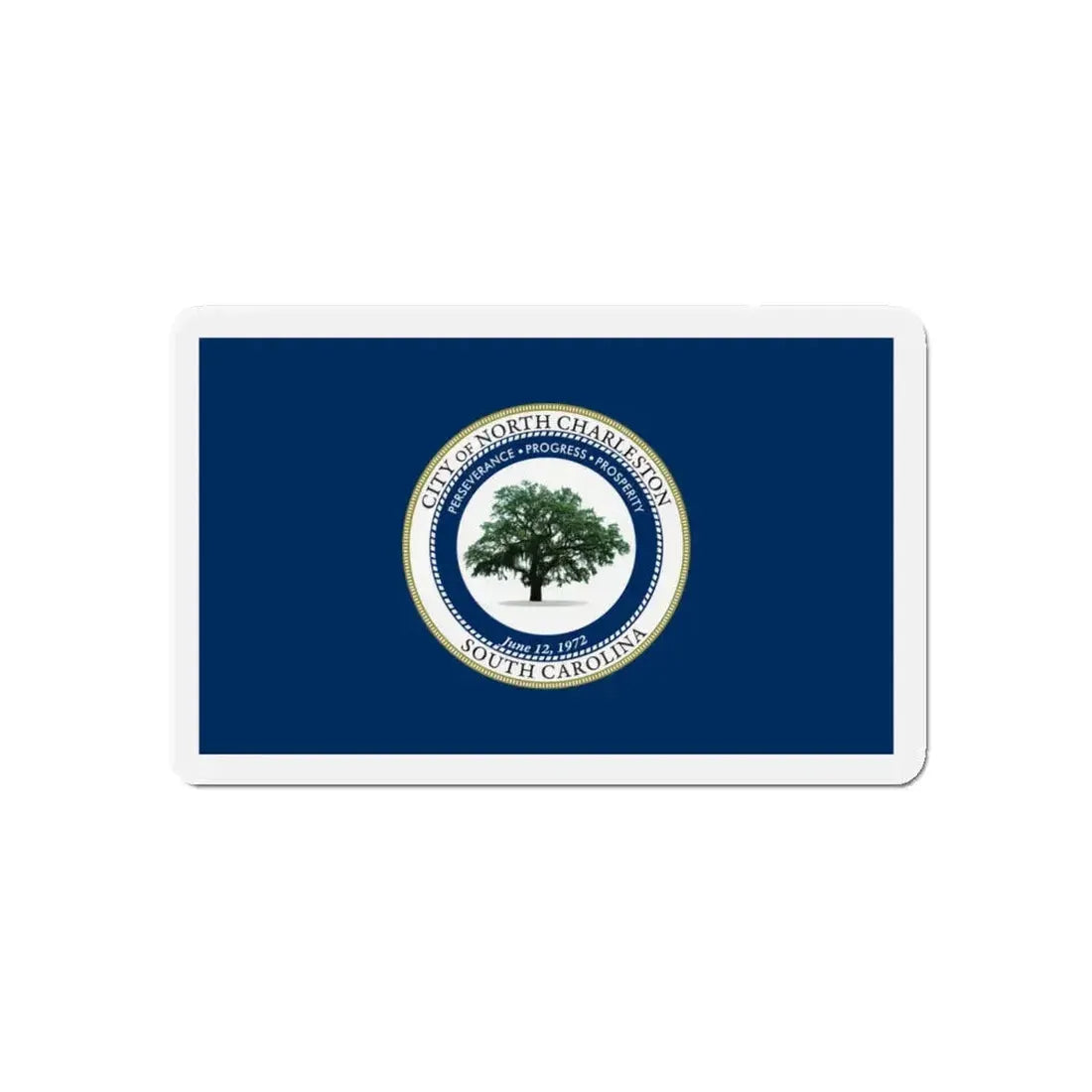 Flag of North Charleston South Carolina - Refrigerator Magnet 5 Inch - The Sticker Space