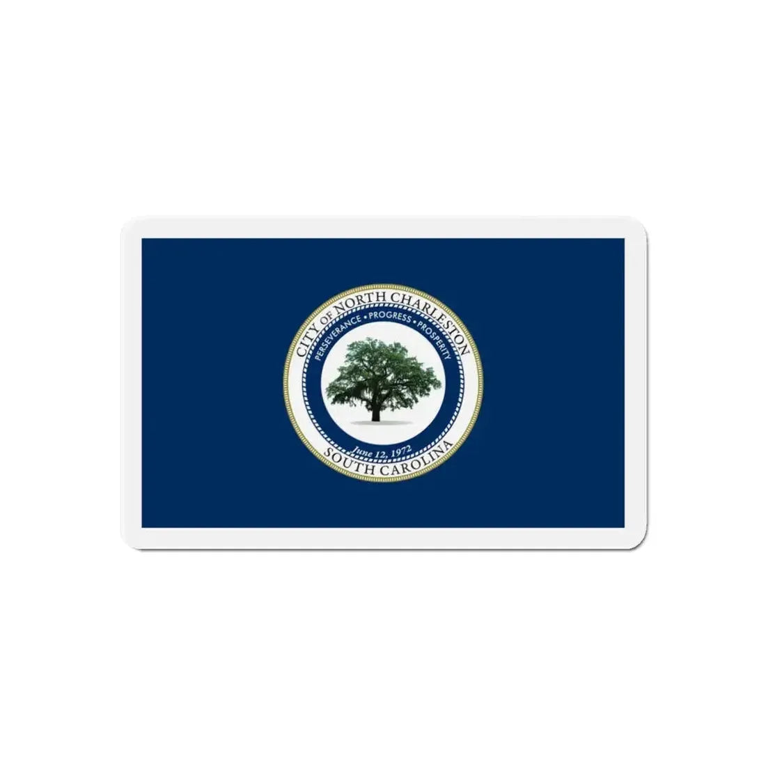 Flag of North Charleston South Carolina - Refrigerator Magnet 6 Inch - The Sticker Space