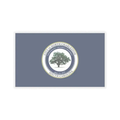 Flag of North Charleston, South Carolina - STICKER Vinyl Kiss-Cut Decal 3 Inch Transparent - The Sticker Space