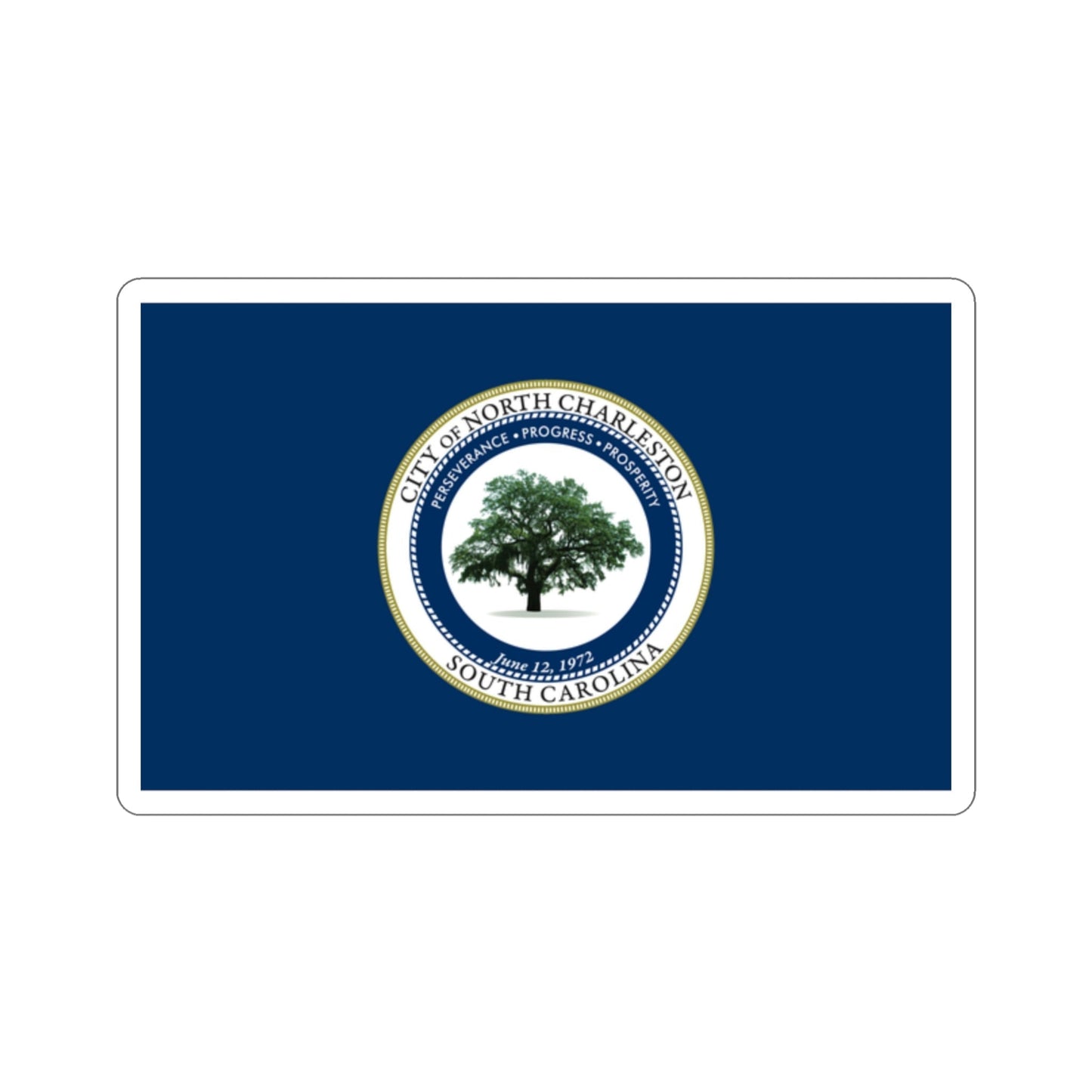 Flag of North Charleston South Carolina USA STICKER Vinyl Die-Cut Decal-2 Inch-The Sticker Space