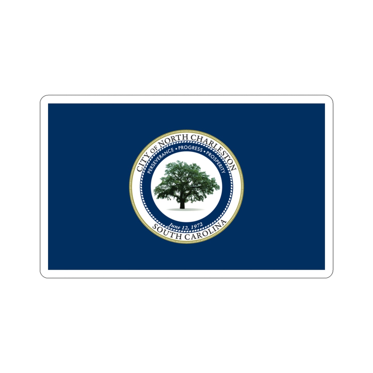 Flag of North Charleston South Carolina USA STICKER Vinyl Die-Cut Decal-3 Inch-The Sticker Space