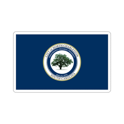 Flag of North Charleston South Carolina USA STICKER Vinyl Die-Cut Decal-4 Inch-The Sticker Space