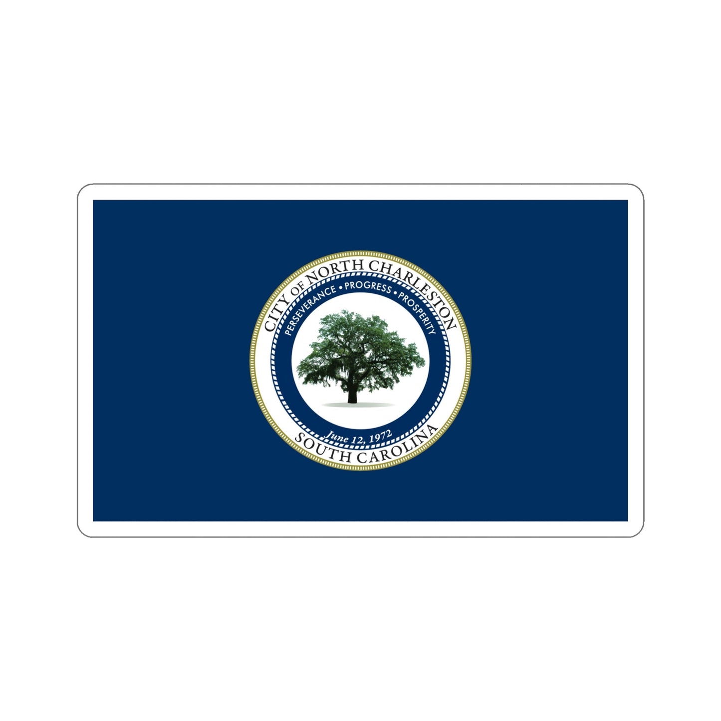 Flag of North Charleston South Carolina USA STICKER Vinyl Die-Cut Decal-6 Inch-The Sticker Space