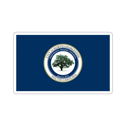 Flag of North Charleston South Carolina USA STICKER Vinyl Die-Cut Decal-6 Inch-The Sticker Space