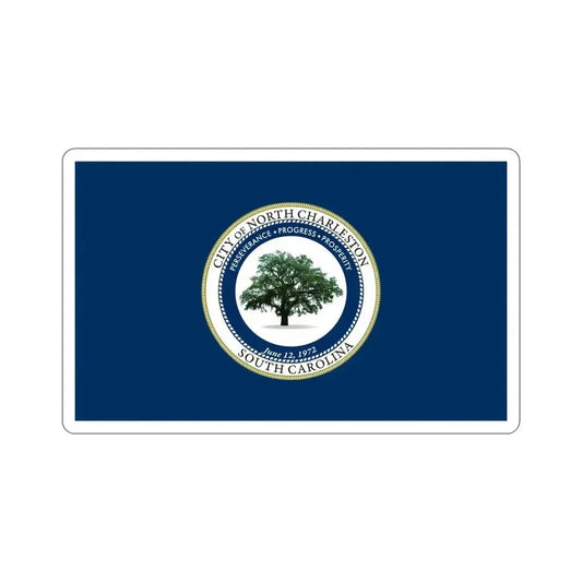 Flag of North Charleston South Carolina USA STICKER Vinyl Die-Cut Decal 6 Inch - The Sticker Space
