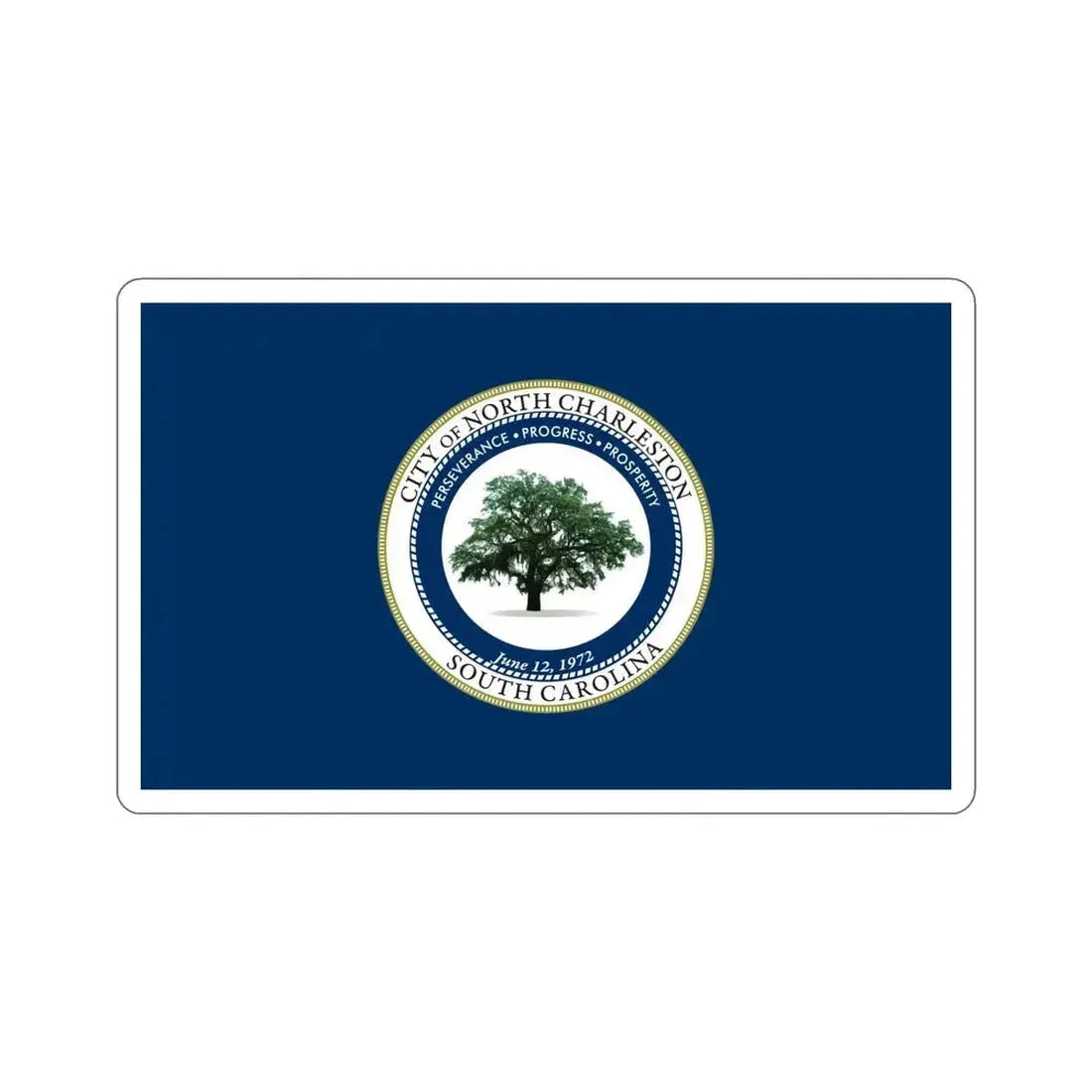 Flag of North Charleston South Carolina USA STICKER Vinyl Die-Cut Decal - The Sticker Space