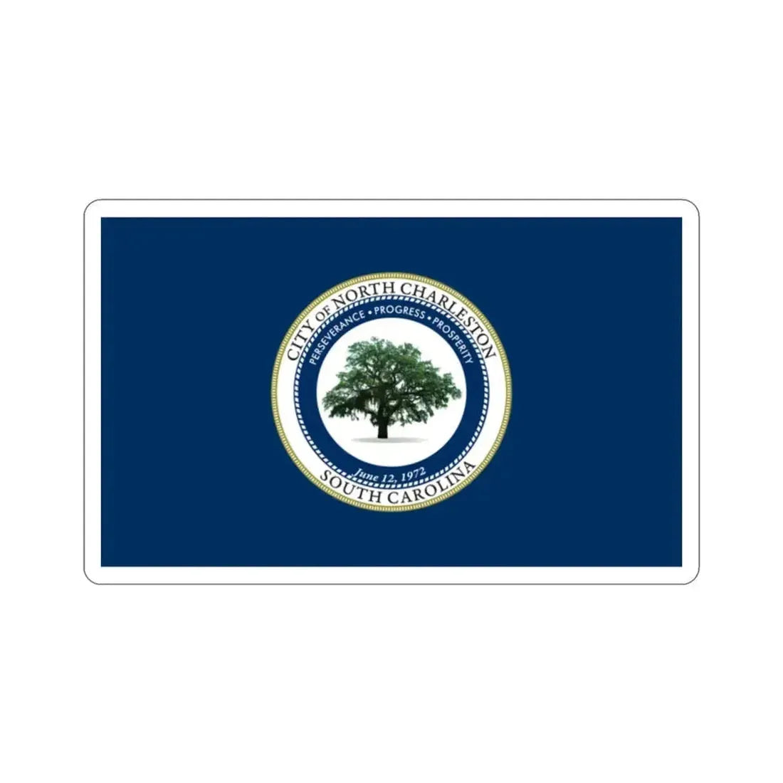 Flag of North Charleston South Carolina USA STICKER Vinyl Die-Cut Decal - The Sticker Space
