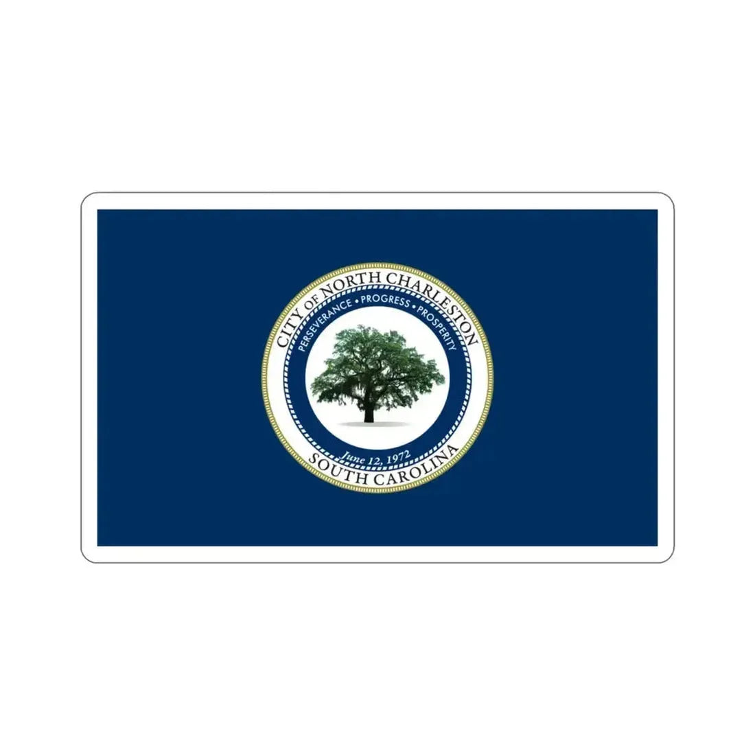 Flag of North Charleston South Carolina USA STICKER Vinyl Die-Cut Decal - The Sticker Space