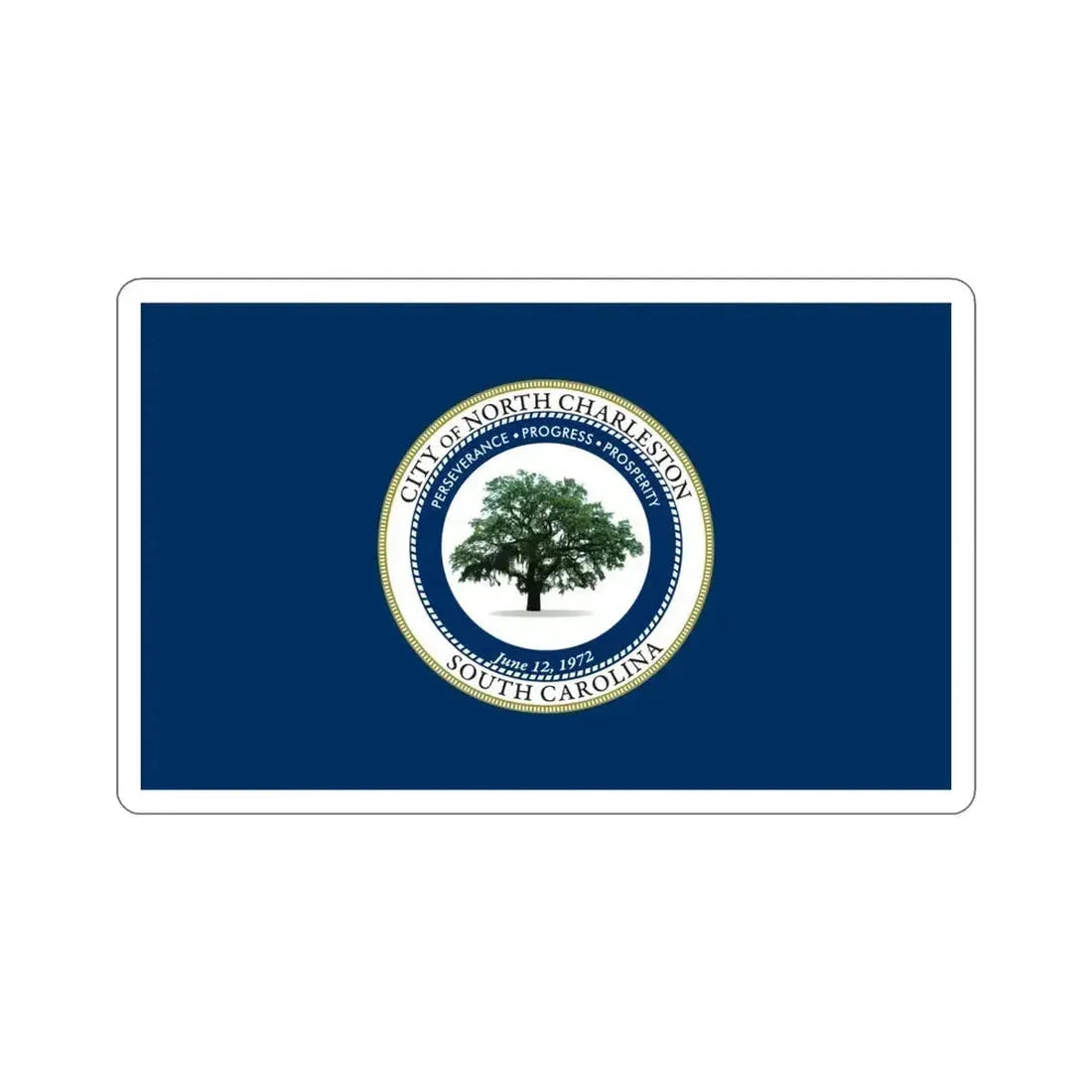 Flag of North Charleston South Carolina USA STICKER Vinyl Die-Cut Decal - The Sticker Space
