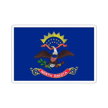 Flag of North Dakota 3-2 (United States) STICKER Vinyl Kiss-Cut Decal 3 Inch White - The Sticker Space