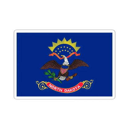 Flag of North Dakota 3-2 (United States) STICKER Vinyl Kiss-Cut Decal 4 Inch White - The Sticker Space