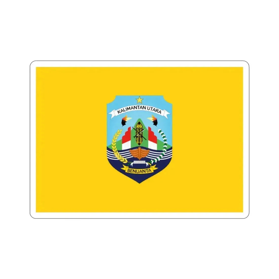 Flag of North Kalimantan Indonesia STICKER Vinyl Die-Cut Decal 2 Inch - The Sticker Space