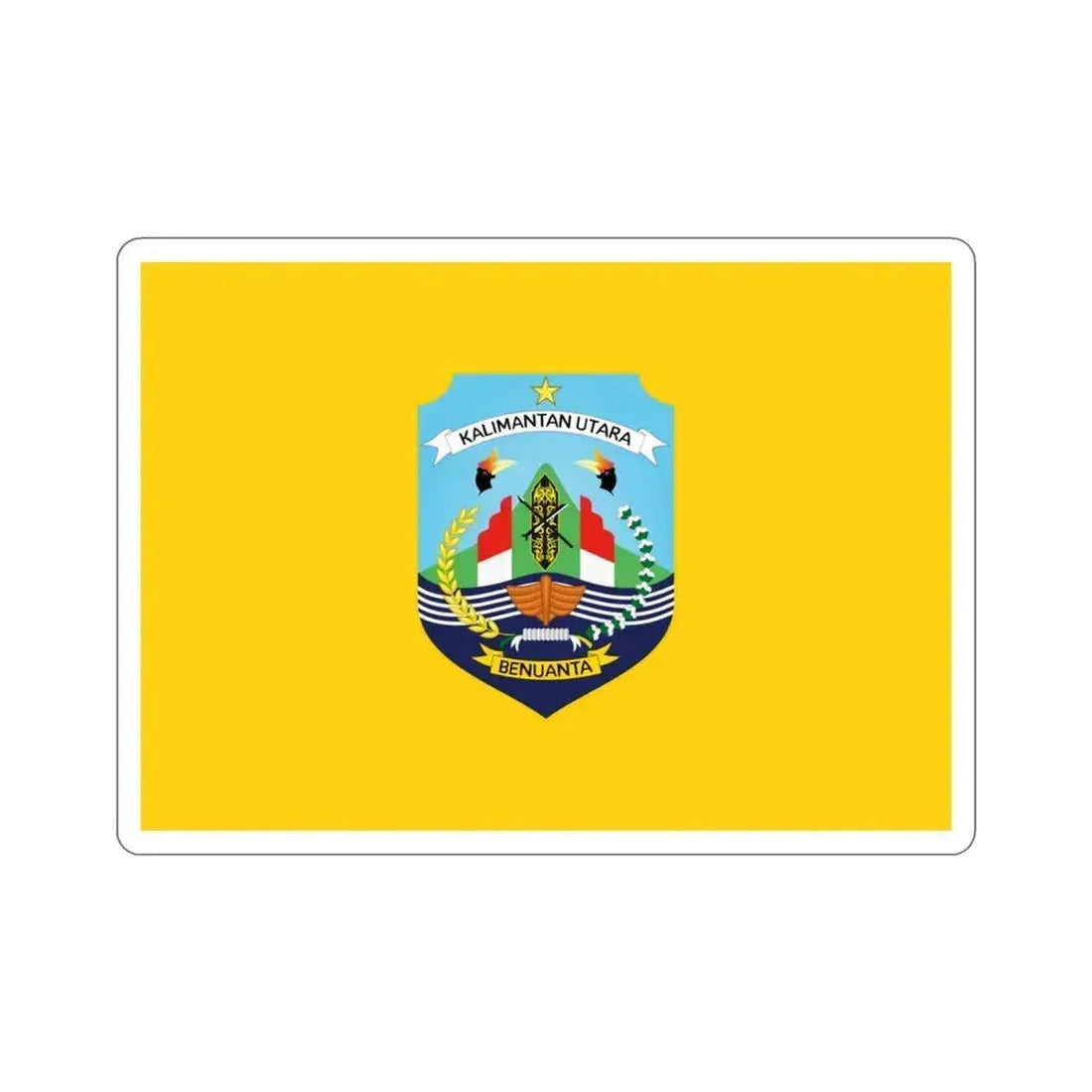Flag of North Kalimantan Indonesia STICKER Vinyl Die-Cut Decal 3 Inch - The Sticker Space