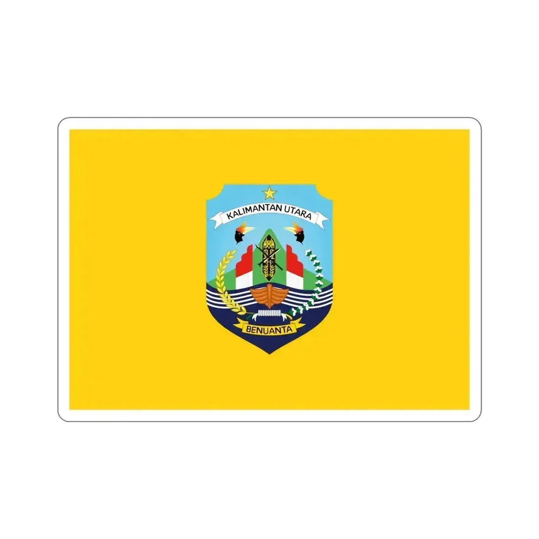Flag of North Kalimantan Indonesia STICKER Vinyl Die-Cut Decal 6 Inch - The Sticker Space