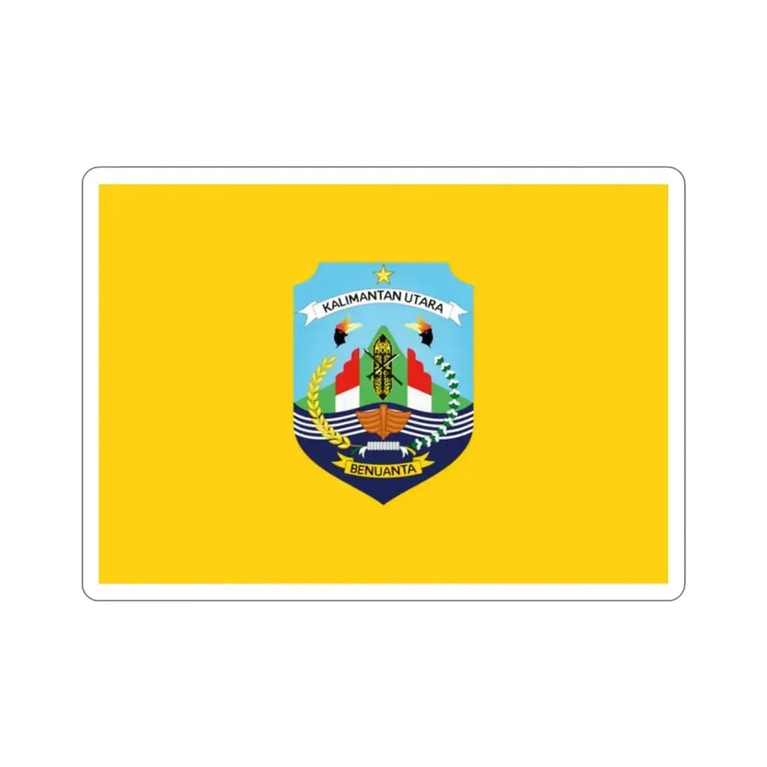 Flag of North Kalimantan Indonesia STICKER Vinyl Die-Cut Decal - The Sticker Space