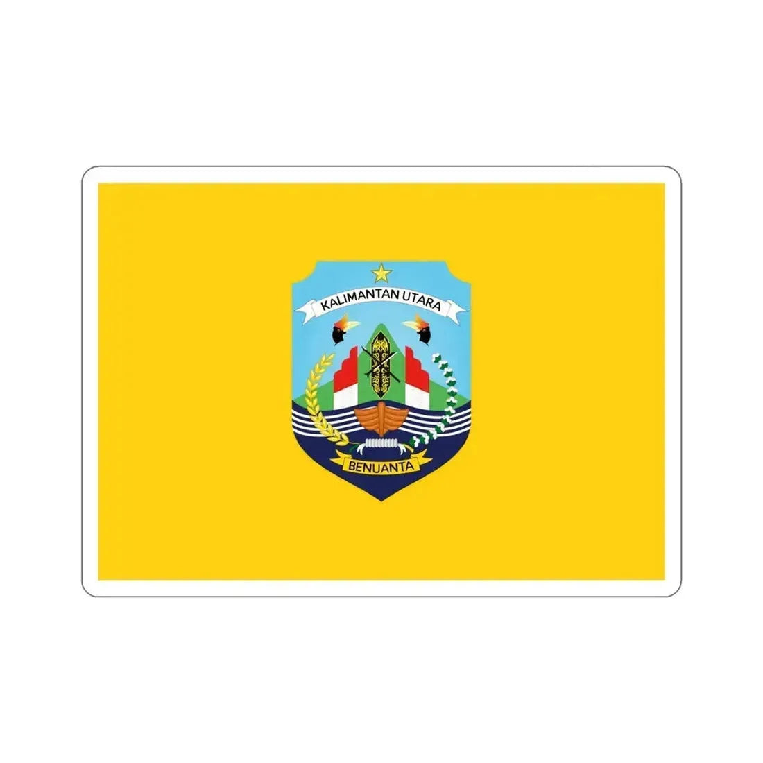 Flag of North Kalimantan Indonesia STICKER Vinyl Die-Cut Decal - The Sticker Space