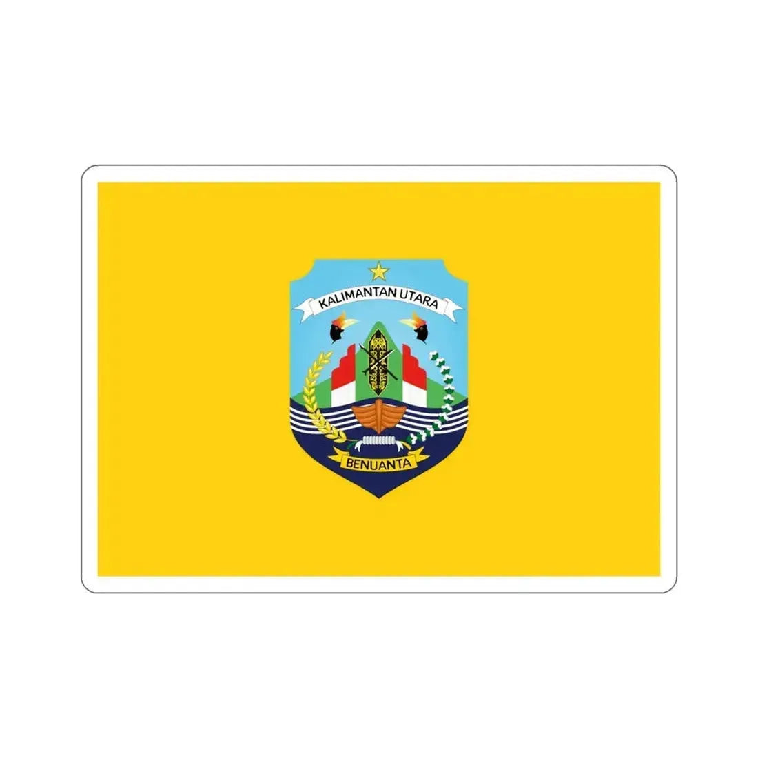 Flag of North Kalimantan Indonesia STICKER Vinyl Die-Cut Decal - The Sticker Space