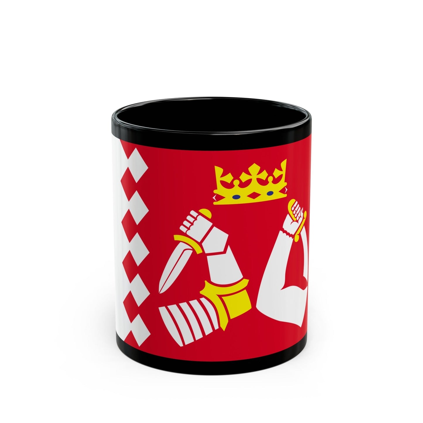 Flag of North Karelia Finland - Black Coffee Mug-11oz-The Sticker Space