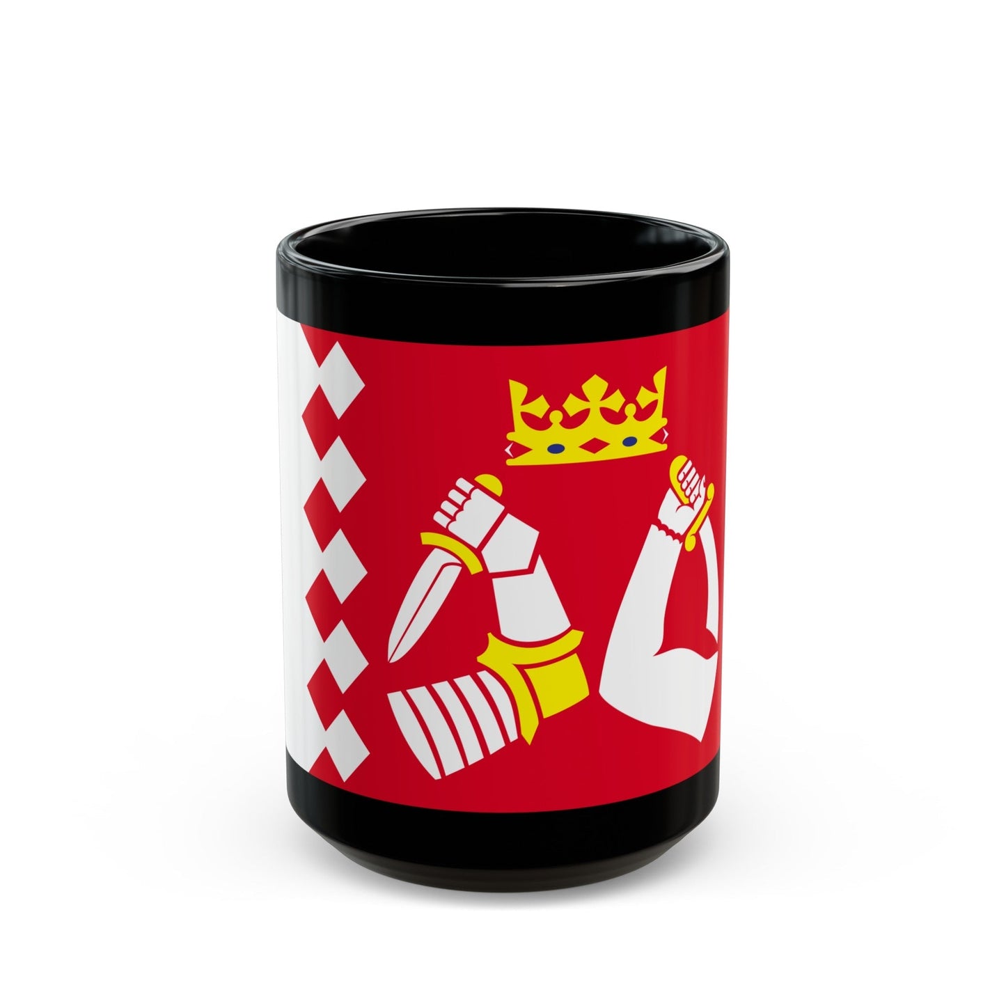 Flag of North Karelia Finland - Black Coffee Mug-15oz-The Sticker Space